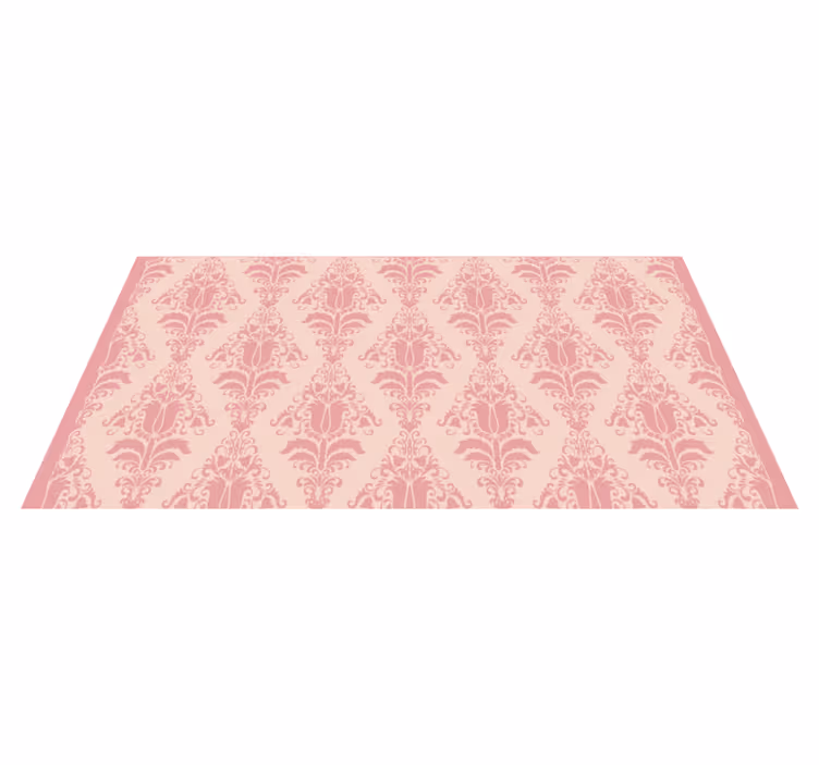 Zarif pembe motif giriş salonu pvc halı - TenStickers