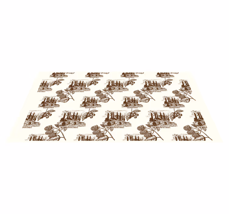 Zarif bej sahne vintage pvc halı - TenStickers