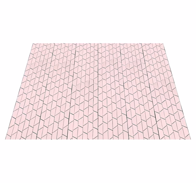 Kawaii tarzı pembe diyagonal karo halı - TenStickers