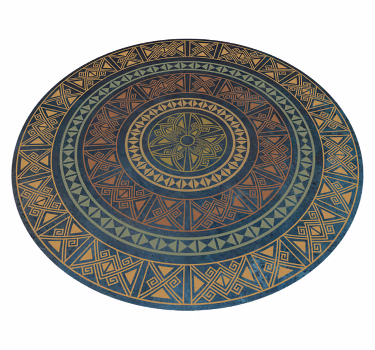 Antik mandala etnik pvc halı - TenStickers