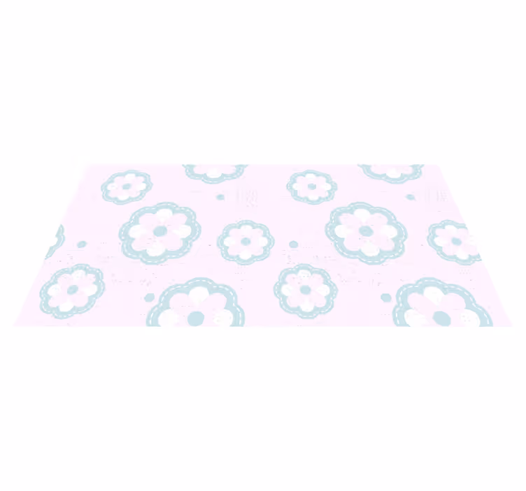 Pembe desenli eski püskü şık çiçekli kilim - TenStickers