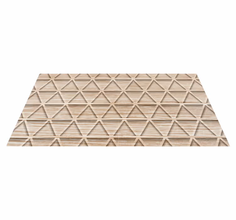Geometrik üçgen tasarımı ahşap etkisi pvc halı - TenStickers