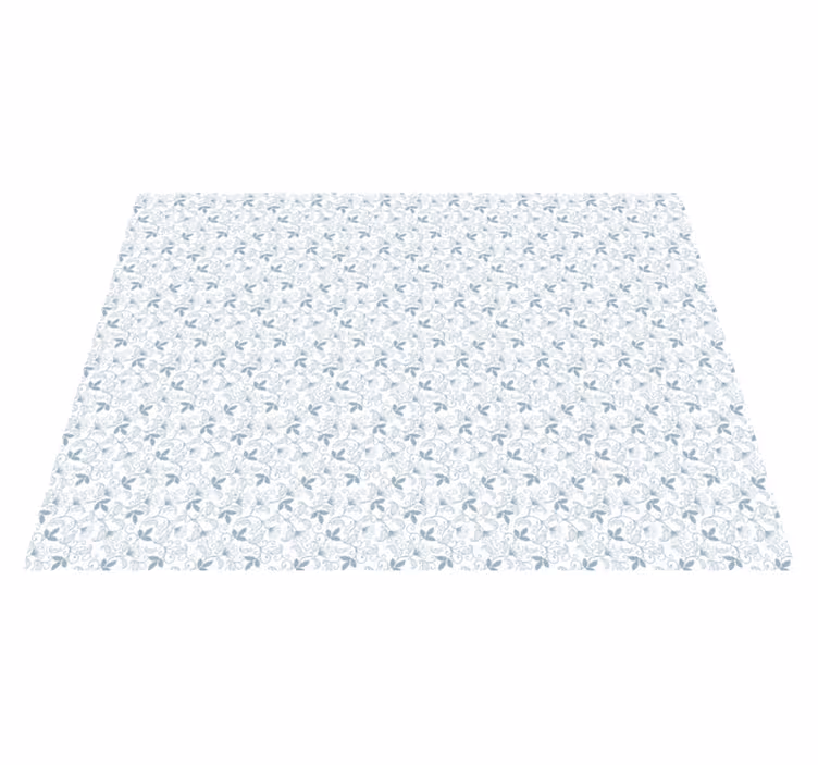 Zarif çiçek desenli çiçekler ve bitkiler pvc halı - TenStickers