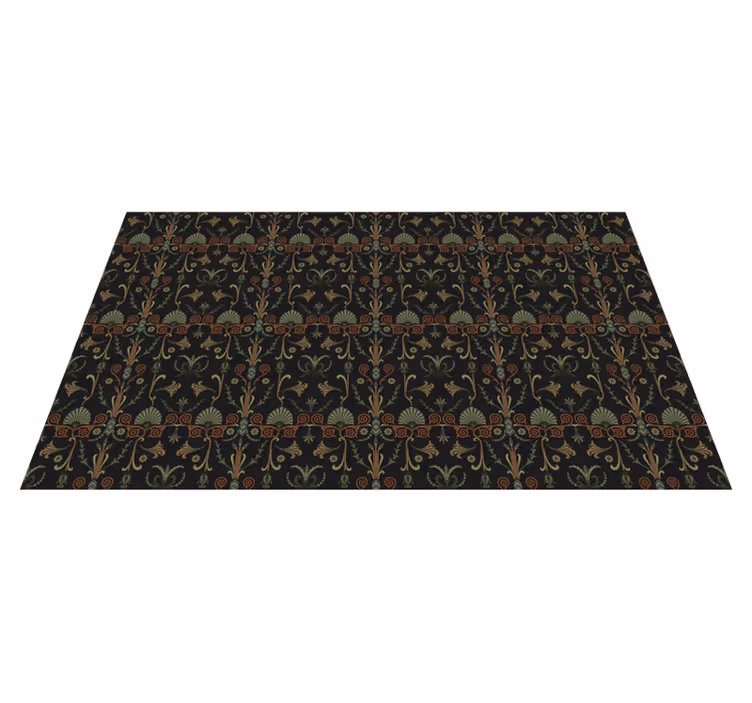 Ornate Botanical Patterns vintage pvc halı - TenStickers