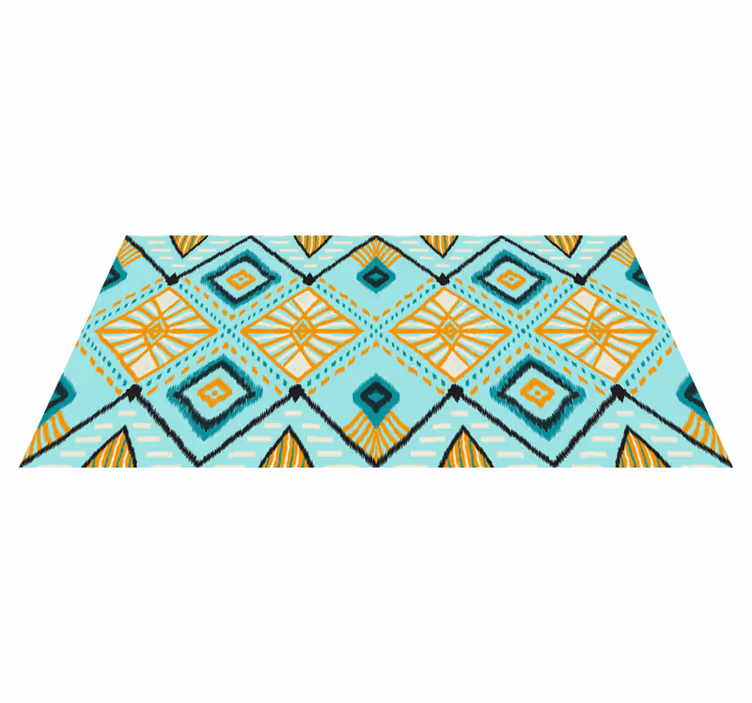 Kabile geometrik desen etnik pvc halı - TenStickers