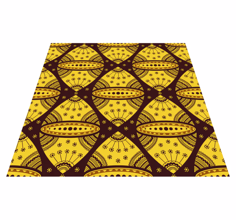 Mandaladan ilham alan simetri mandala pvc halı - TenStickers