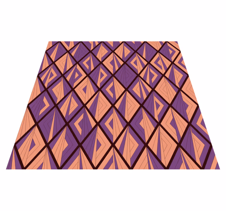 Geometrik desen uyumu geometrik pvc halı - TenStickers