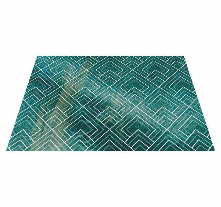 Sanat büyük köşegen desen geometrik kilim - TenStickers