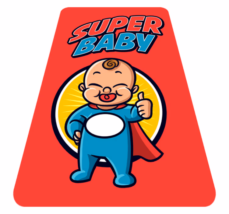 Süper kahraman bebek teması bebek pvc halı - TenStickers
