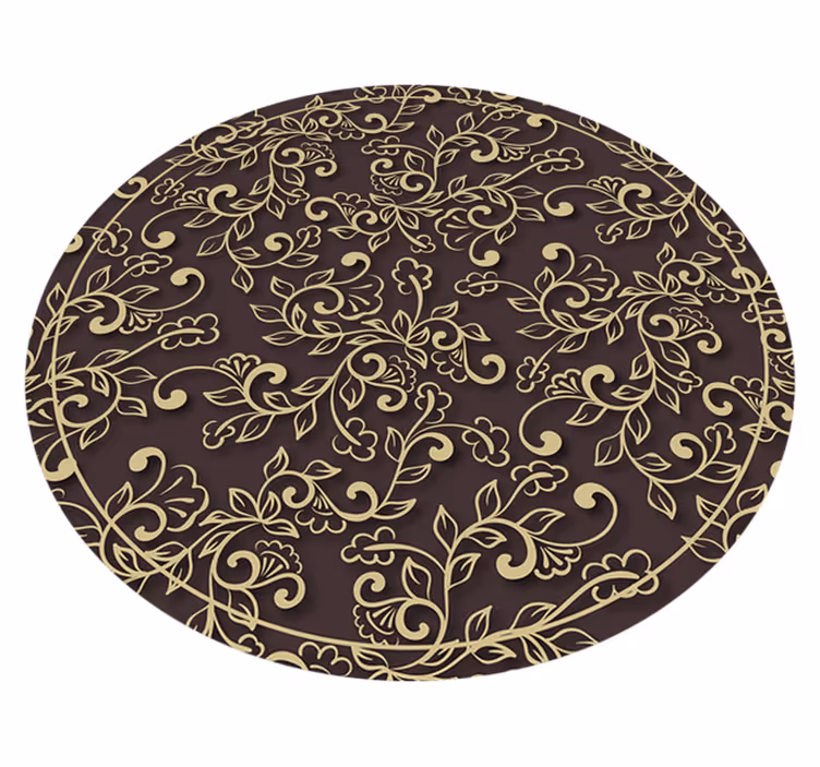 Süslü girdap deseni vintage pvc halı - TenStickers
