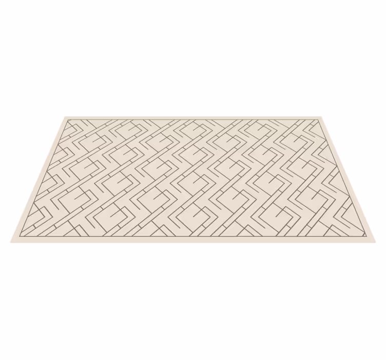 Geometrik labirent tasarımı geometrik pvc halı - TenStickers