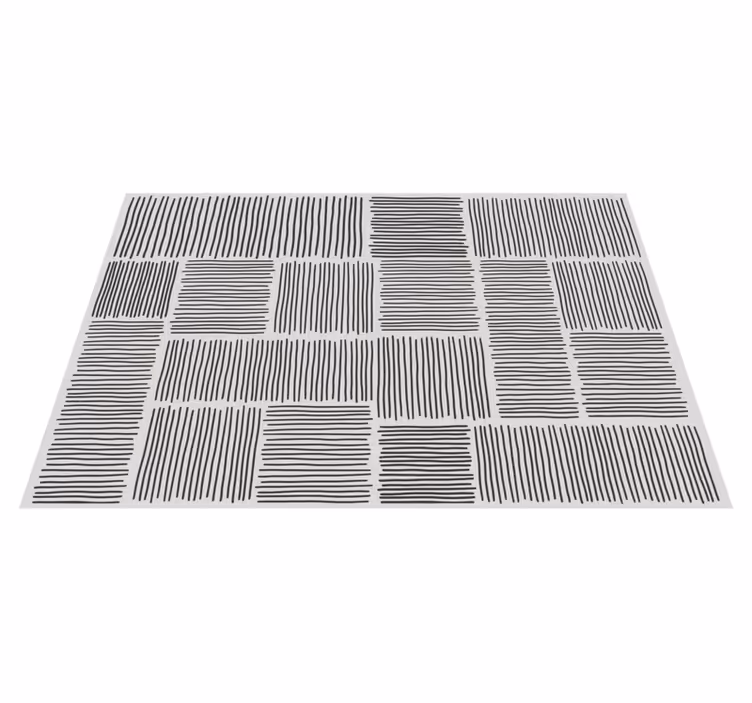 Tek renkli çizgi desenleri çizgili pvc halı - TenStickers