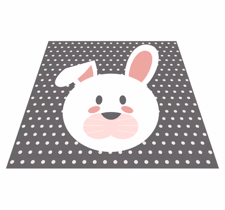 Tavşan puantiyeli kaplama bebek pvc halı - TenStickers