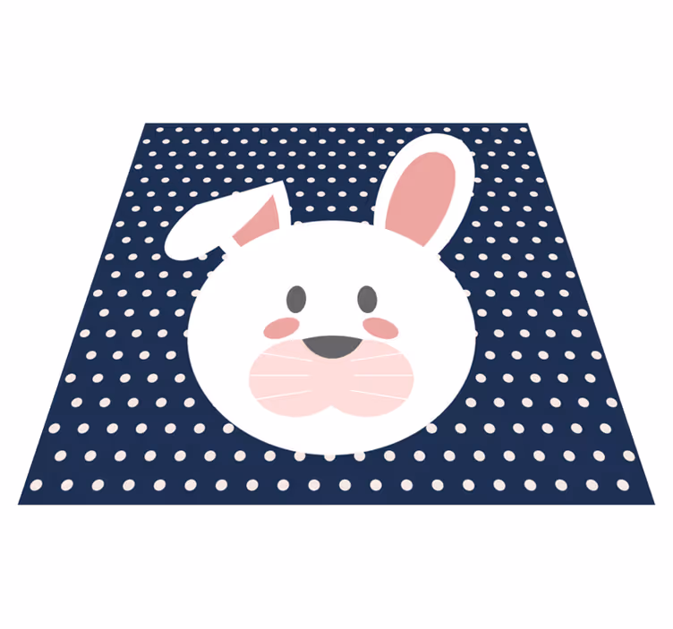 Tuhaf tavşan motifi bebek pvc halı - TenStickers