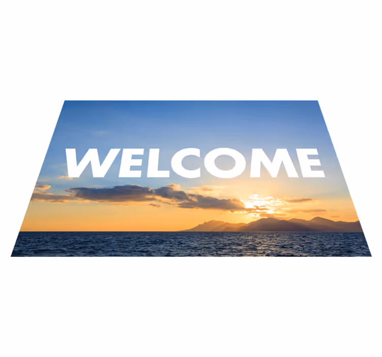 Gün batımı karşılama girişi giriş salonu pvc halı - TenStickers