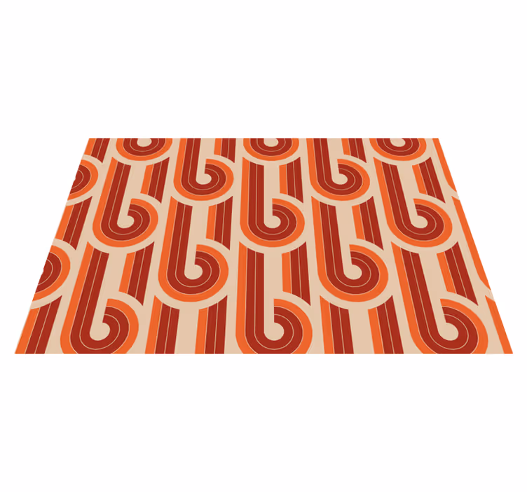 Retro geometrik desen geometrik pvc halı - TenStickers