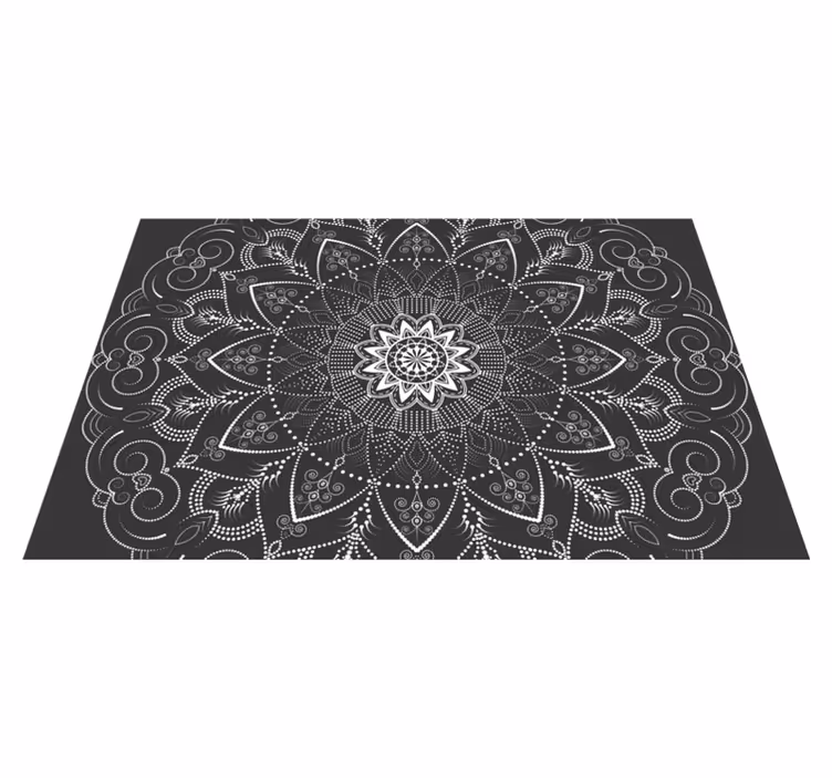 Mandala pvc halı - mandala deseni asimetrisi - TenStickers