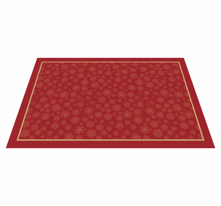 şenlikli kar tanesi deseni Noel pvc halı - TenStickers