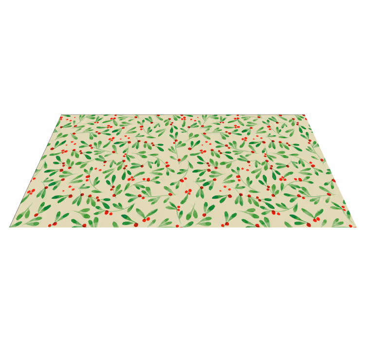 Noel çilek desen noel vinil halı - TenStickers