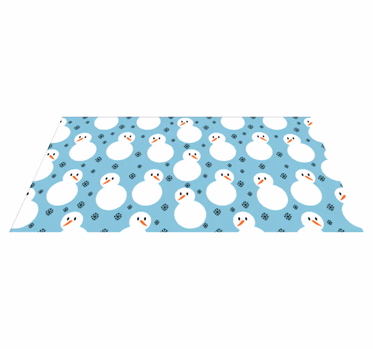 Kardan adam şenlikli yüzey Noel pvc halı - TenStickers