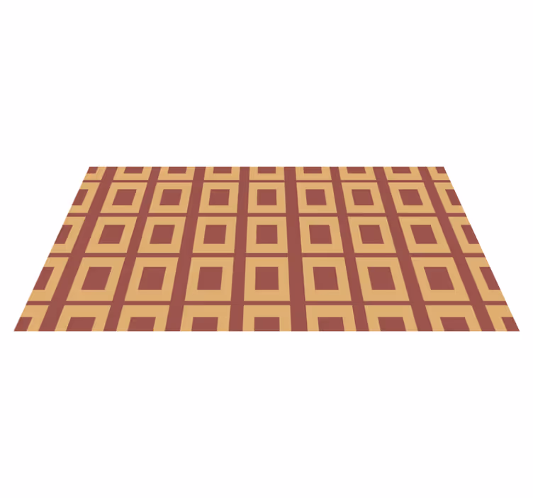 Geometrik kareler geometrik pvc halı - TenStickers