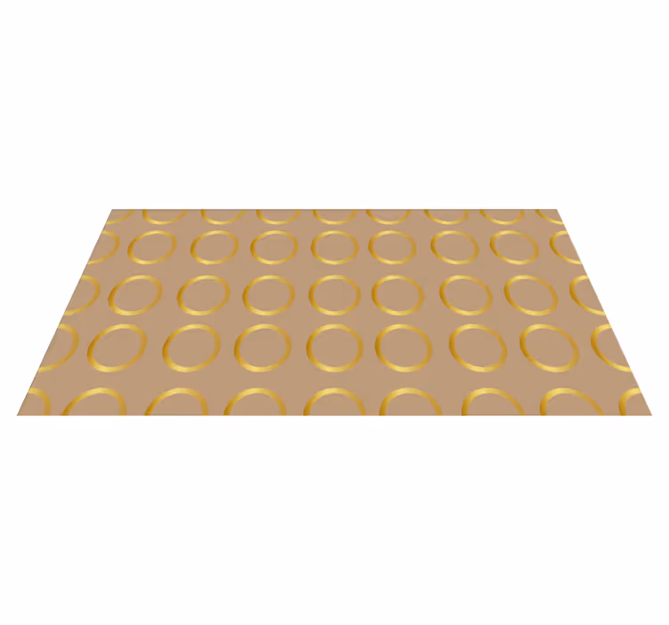 Geometrik dairesel desen çizgili pvc halı - TenStickers
