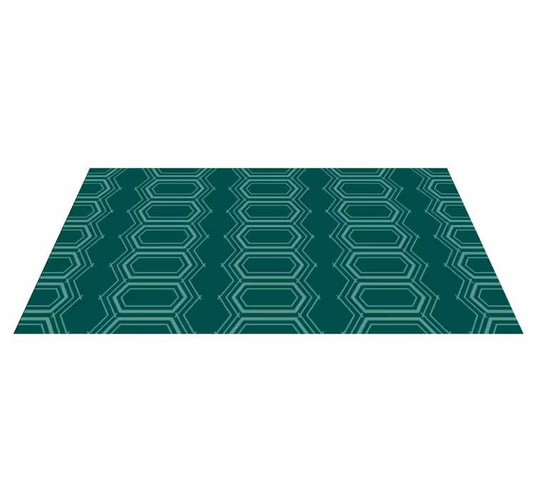 Zümrüt geometrik desen geometrik pvc halı - TenStickers