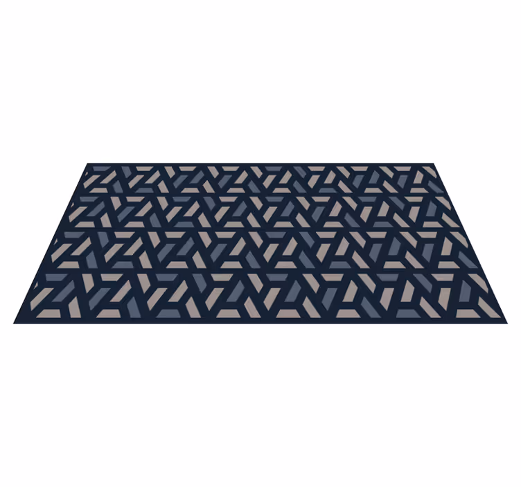 Birbirine kenetlenen açılar geometrik pvc halı - TenStickers