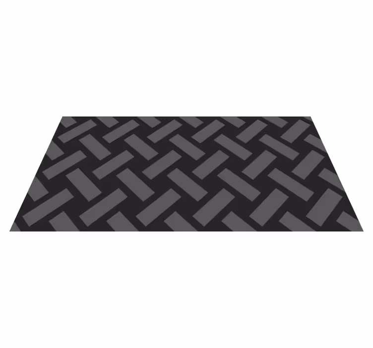 Geometrik siyah kare desen geometrik kilim - TenStickers
