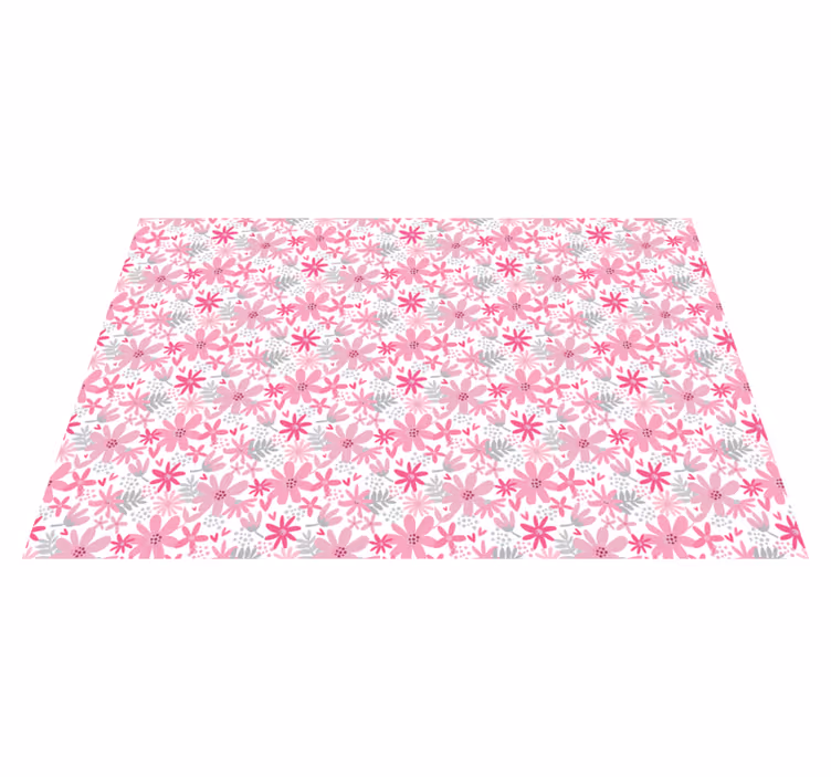Flowerprint 'yambo' pembe çiçekli kilim - TenStickers