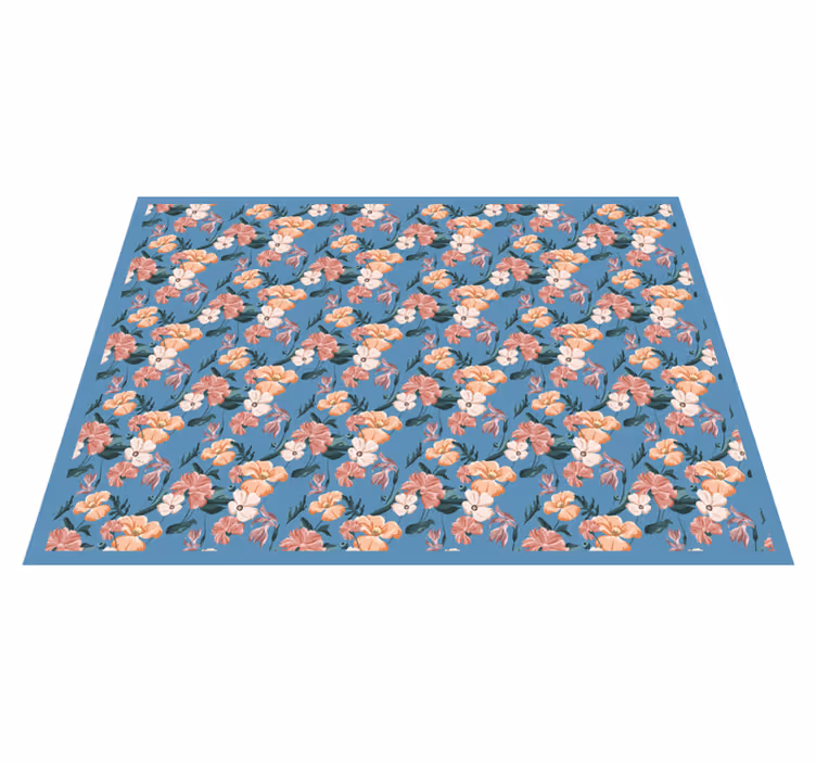 Flowerprint 'ziedi jeans' çiçekli kilim - TenStickers