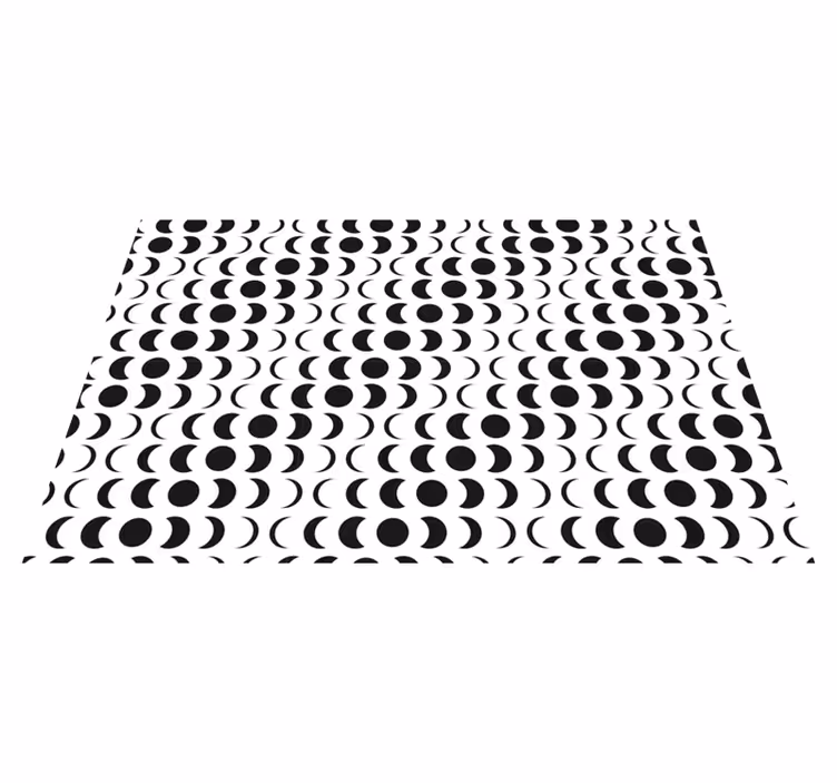 Tek renkli yarım daire geometrik pvc halı - TenStickers