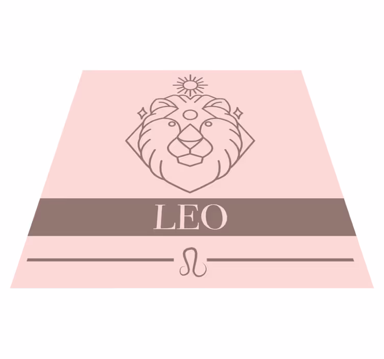 Aslan burcu isimlerle pvc halı - TenStickers