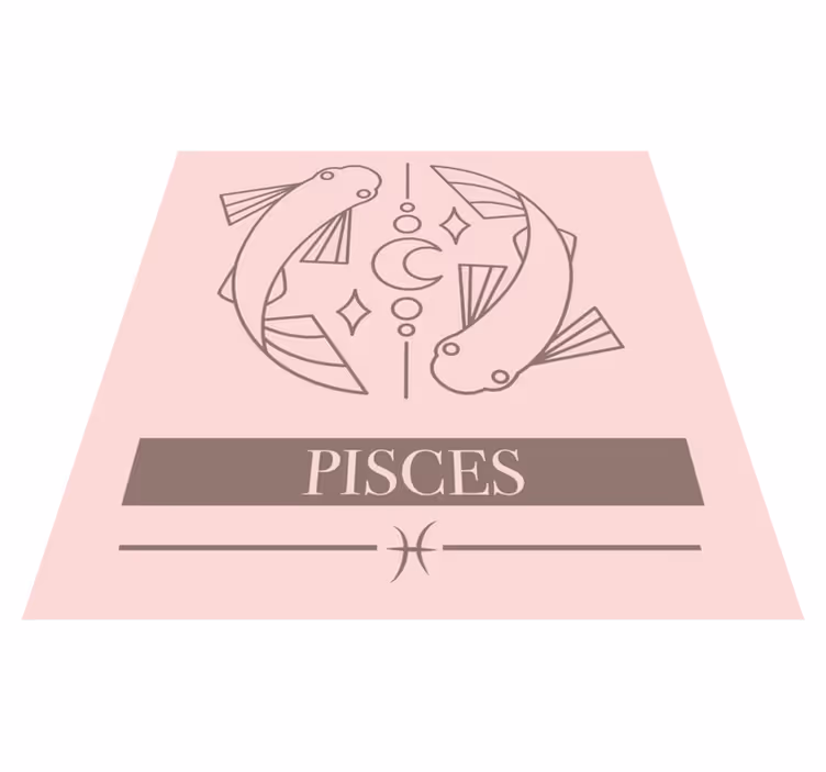 Balık burcu cümleleri ile pvc halı - TenStickers