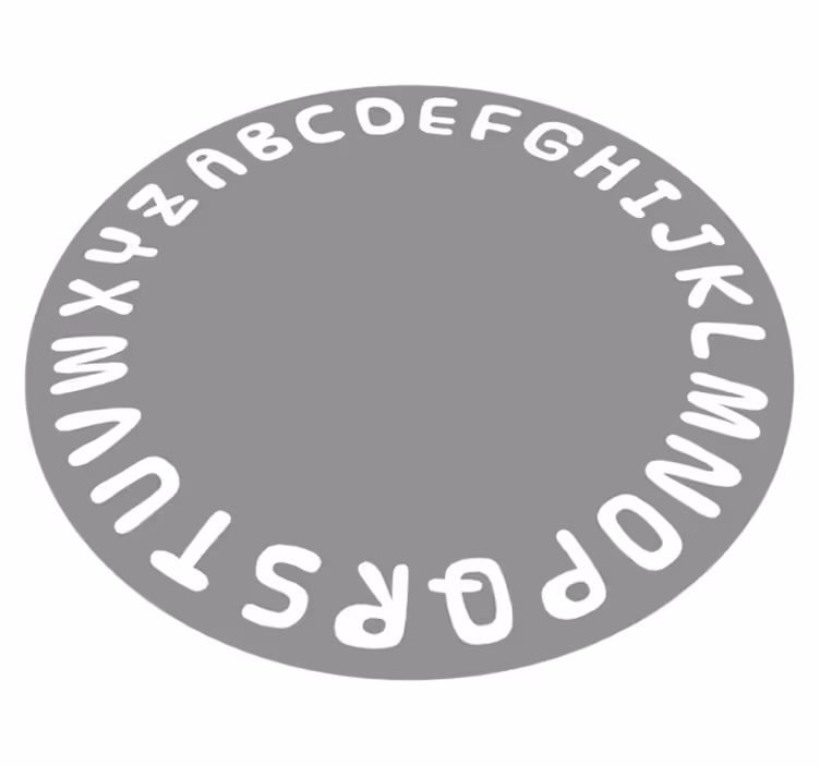 Alfabe daire alfabe pvc halı - TenStickers