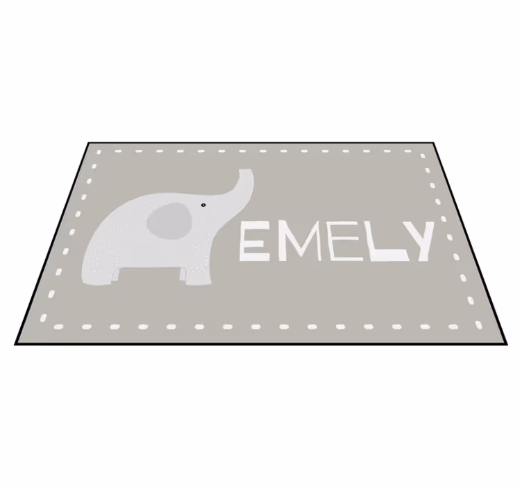 özelleştirilebilir fil isimlerle pvc halı - TenStickers