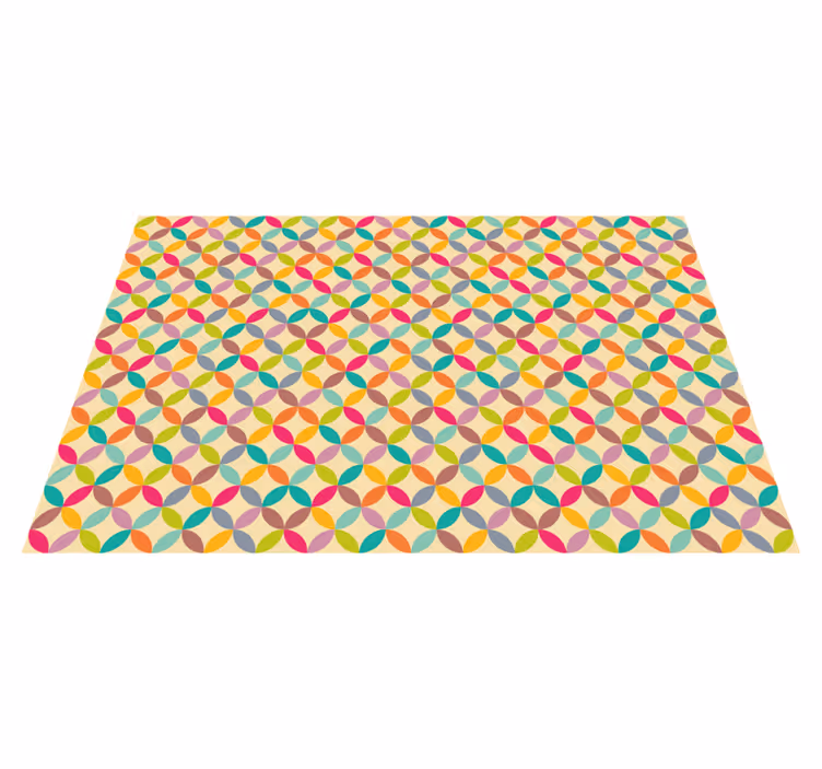 Renkli geometrik geometrik pvc halı - TenStickers