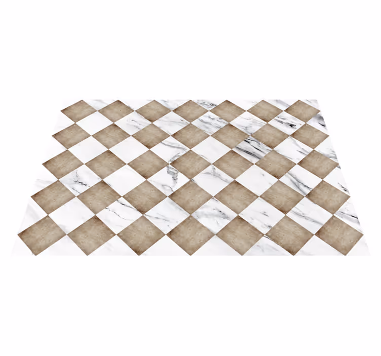Mermer vinil halı diagonal desen - TenStickers