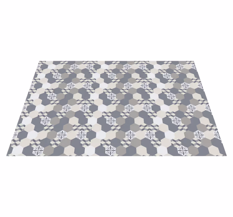 Geometrik kiremit fayans efekti pvc halı - TenStickers