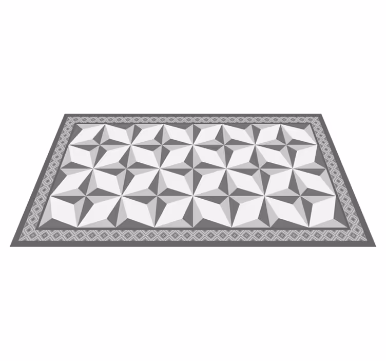Geometrik yanılsama geometrik pvc halı - TenStickers