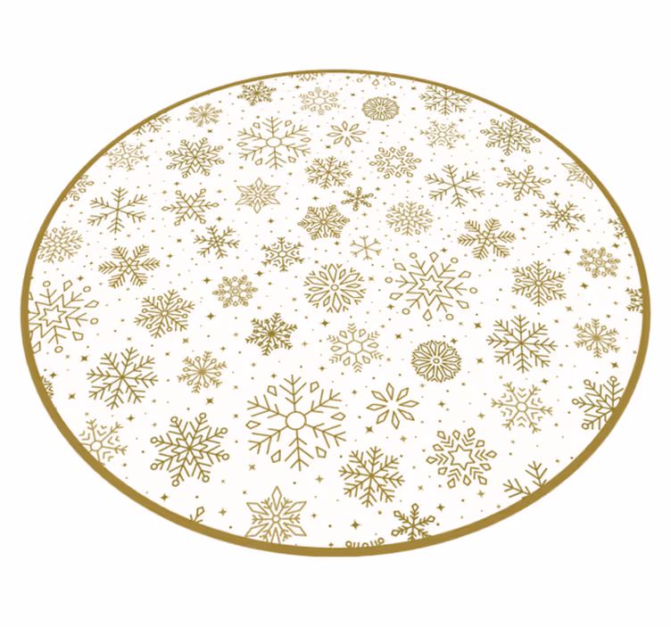 Kar tanesi deseni Noel pvc halı - TenStickers
