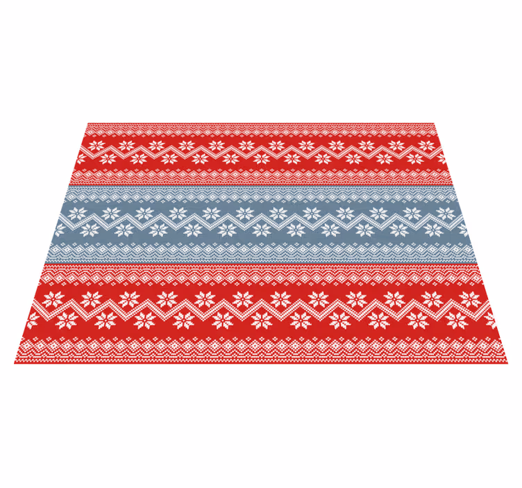 şenlikli İskandinav deseni Noel pvc halı - TenStickers