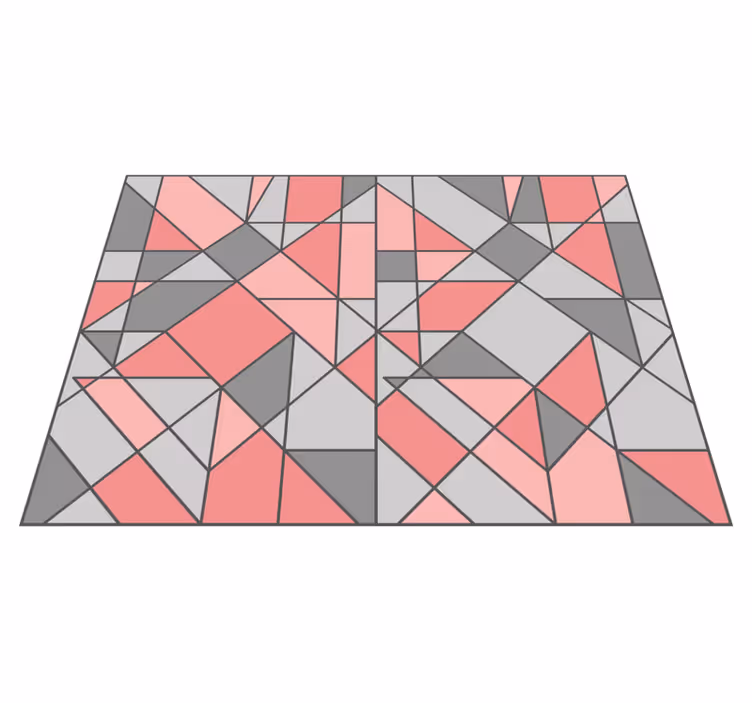 Geometrik soyutlama geometrik pvc halı - TenStickers