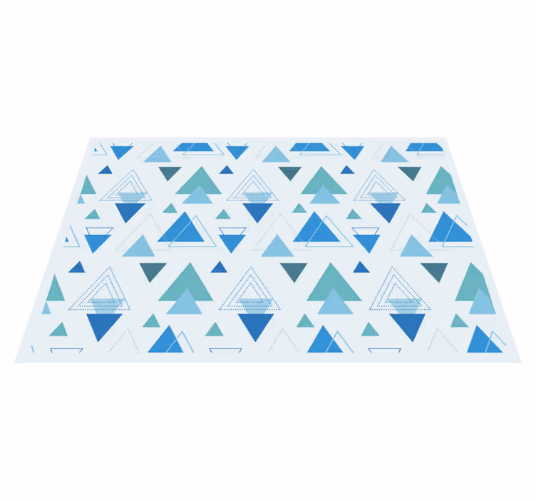 Geometrik üçgenler geometrik pvc halı - TenStickers