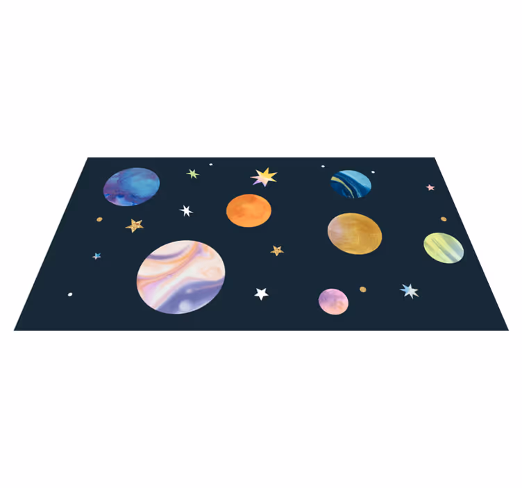 Evren ve yıldızlar yıldız vinil halı - TenStickers