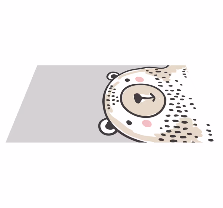 Ayı yüz şekli bebek pvc halı - TenStickers