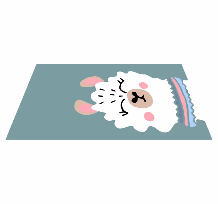 Kuzu illüstrasyon bebek pvc halı - TenStickers
