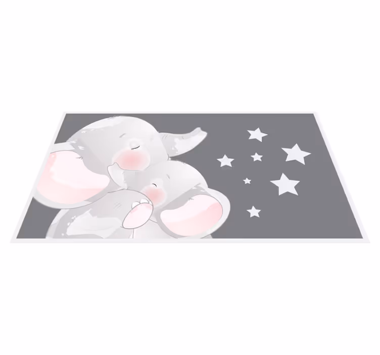 Uyuyan filler çocukta pvc halı - TenStickers