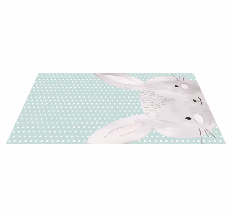 Tavşan illüstrasyon bebek pvc halı - TenStickers
