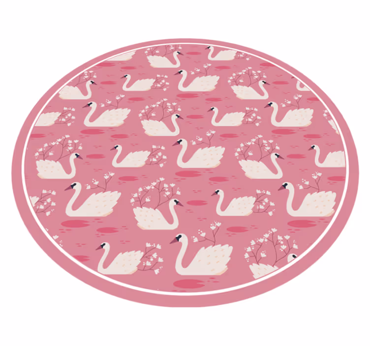 Kuğu gölü huzuru bebek pvc halı - TenStickers